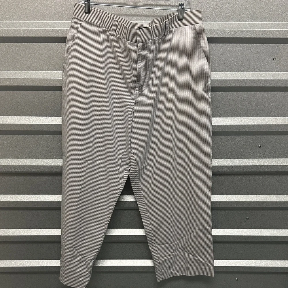 J. Crew Mens Pinstriped Dress‎ Pant Size 36 x 28 Straight Leg Nautical Office